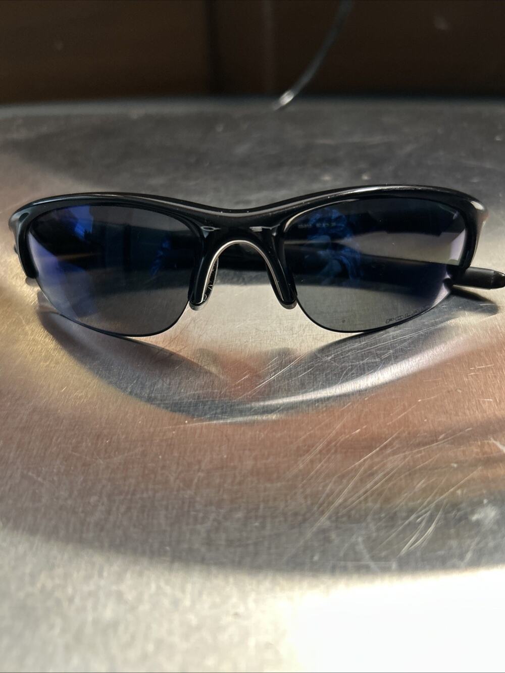Vintage Oakley Half Jacket 1.0 Jet Black Frame w/ Gold Icon # 06-613 Made in USA